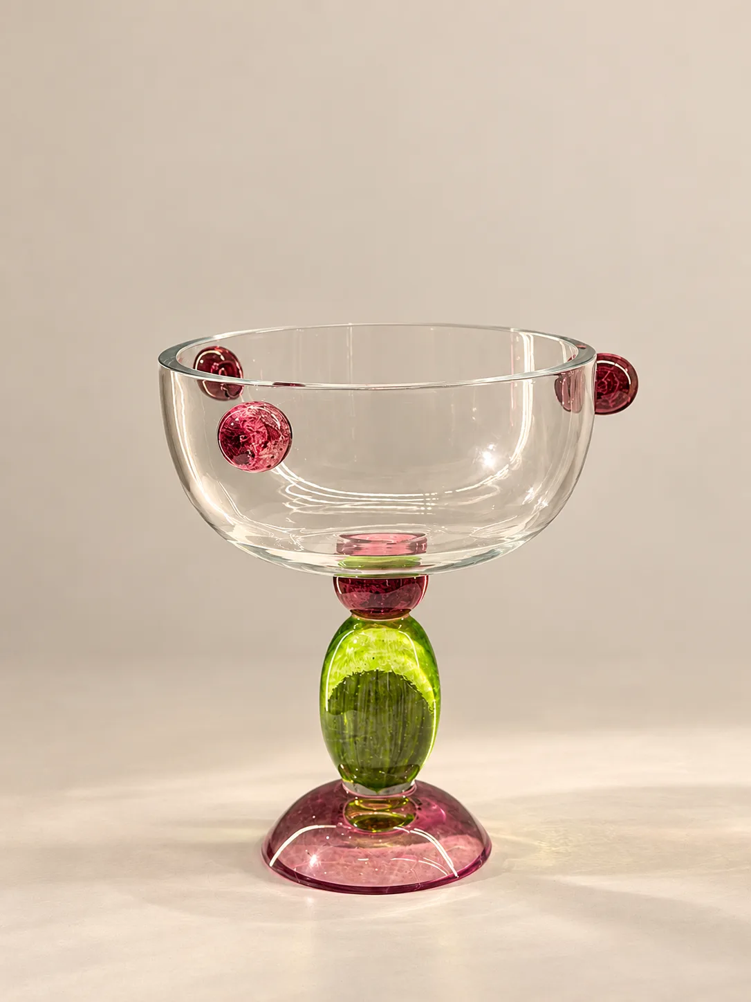 Üflemeli Cam Kâse — teknik çizim, Ø 32 × 14 cm